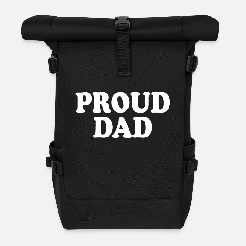 Proud dad - Rolltop Rucksack - Schwarz