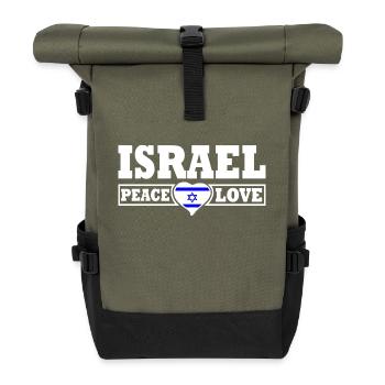 Israel - Sac à dos roll top - olive/noir - Devant