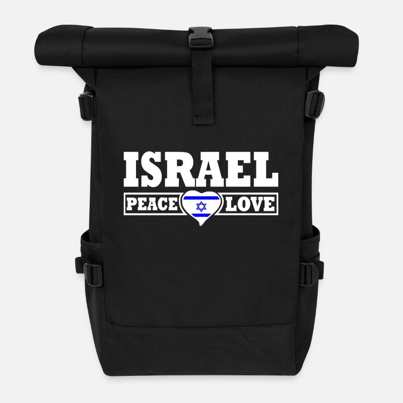 Israel - Roll Top Backpack - black