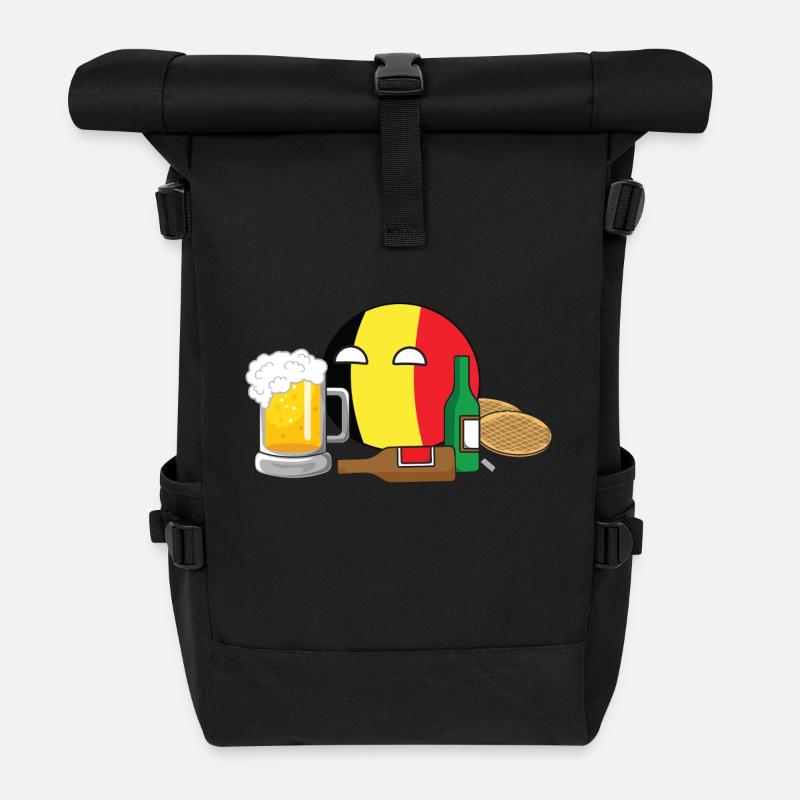 BelgiumBall I - Rolltop Rucksack - Schwarz