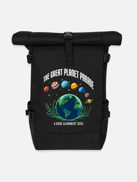 Die große Planetparade 2025 - Rolltop Rucksack - Schwarz