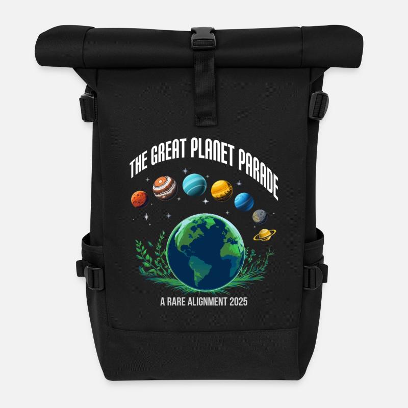 Die große Planetparade 2025 - Rolltop Rucksack - Schwarz