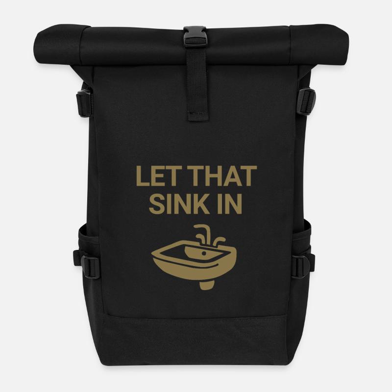 Laissez-le s’enfoncer - Sac à dos roll top - noir