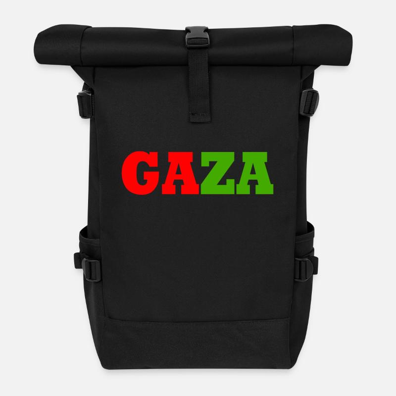 Gaza - Roll Top Backpack - black