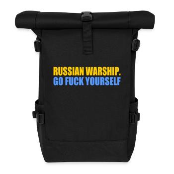 russian warship go f yourself - Rolltop Rucksack - Schwarz - Vorne