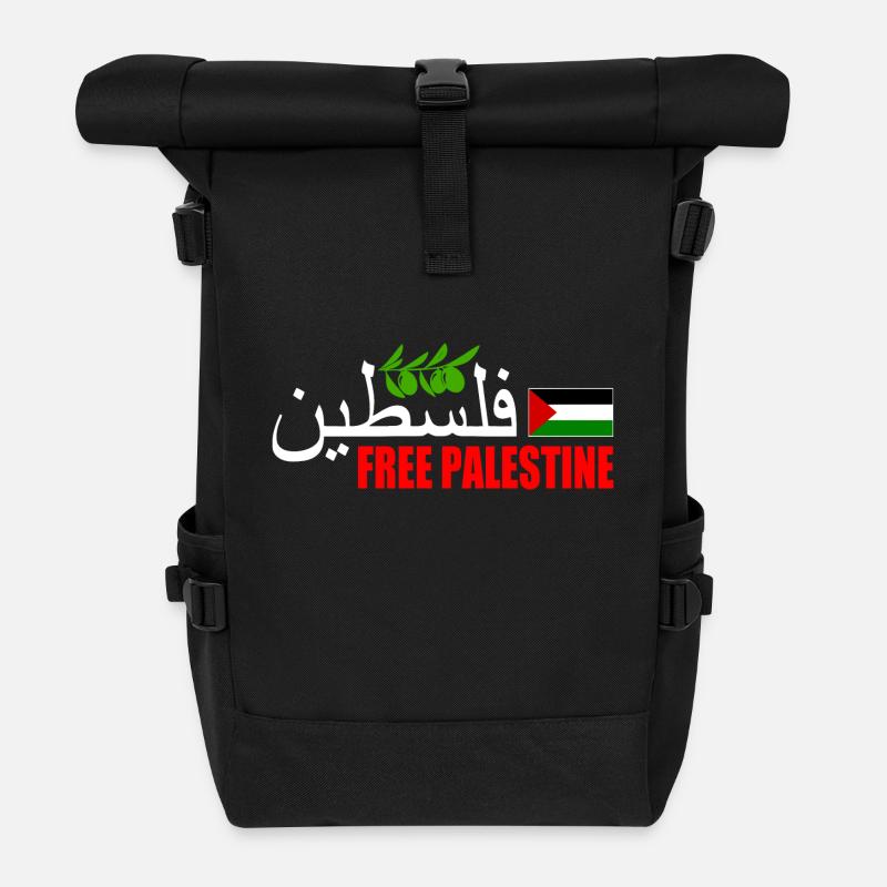 Free palestine فلسطين - Rolltop Rucksack - Schwarz