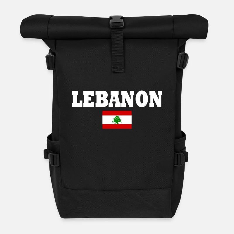 Libanon - Rolltop Rucksack - Schwarz
