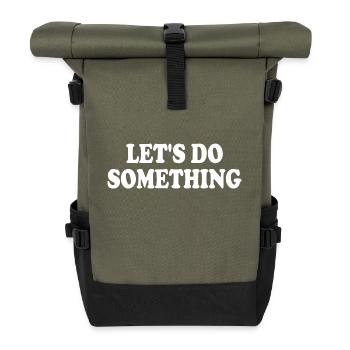lets do something - Sac à dos roll top - olive/noir - Devant