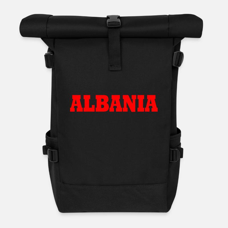 Albanien - Rolltop Rucksack - Schwarz