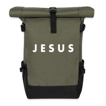 Jesus - Sac à dos roll top - olive/noir - Devant