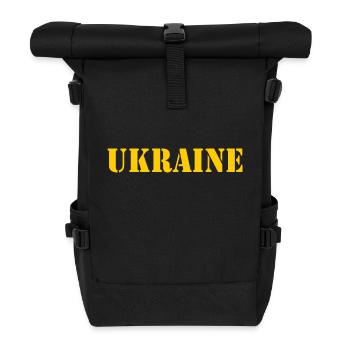 Ukraine - Roll Top Backpack - black - Front