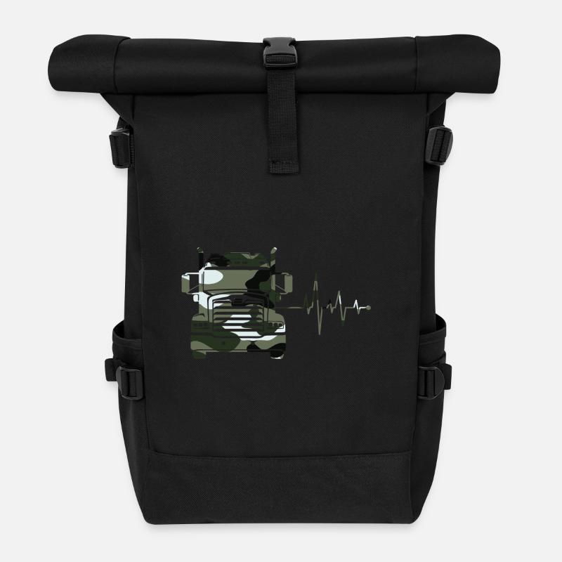 Camion de camouflage - Sac à dos roll top - noir