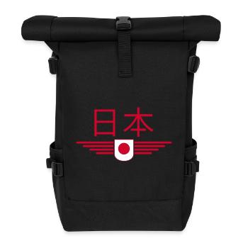 I Love Japan, Style Design T-Shirt - Roll Top Backpack - black - Front