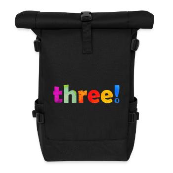 THREE 3 YEARS 3RD BIRTHDAY - Roll Top Backpack - black - Front