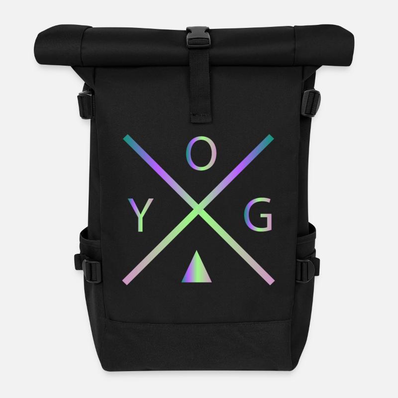 yoga - Roll Top Backpack - black