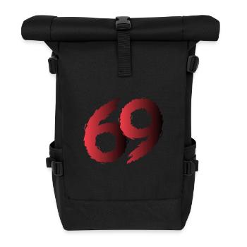 69 numéro de symbole soixante-neuf - Sac à dos roll top - noir - Devant