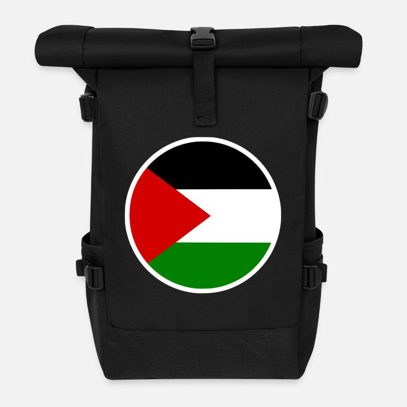 Palestine - Sac à dos roll top - noir