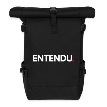 HEARD | Minimalist humor expression - Roll Top Backpack - black - Front
