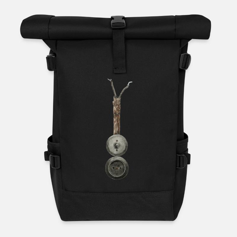 Prise vintage - Sac à dos roll top - noir