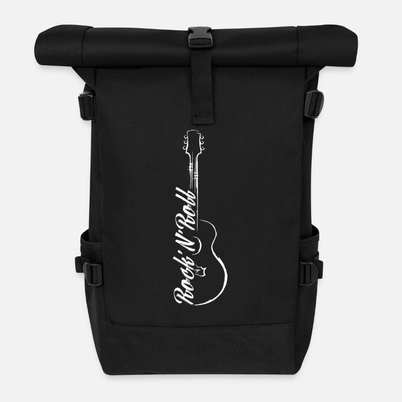 Rock n Roll Gitarre - Rolltop Rucksack - Schwarz