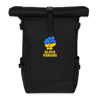 Slava ukraini - Rolltop Rucksack - Schwarz - Vorne