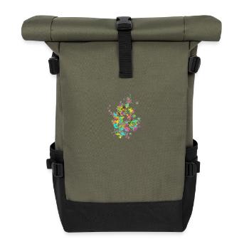 Schwalbe Farbkleckse - Rolltop Rucksack - Olive/Schwarz - Vorne