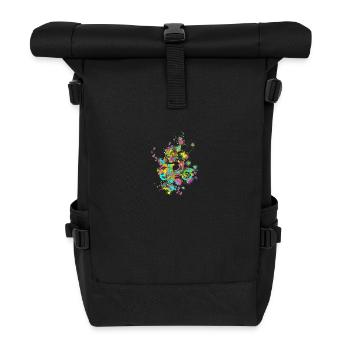Schwalbe Farbkleckse - Rolltop Rucksack - Schwarz - Vorne