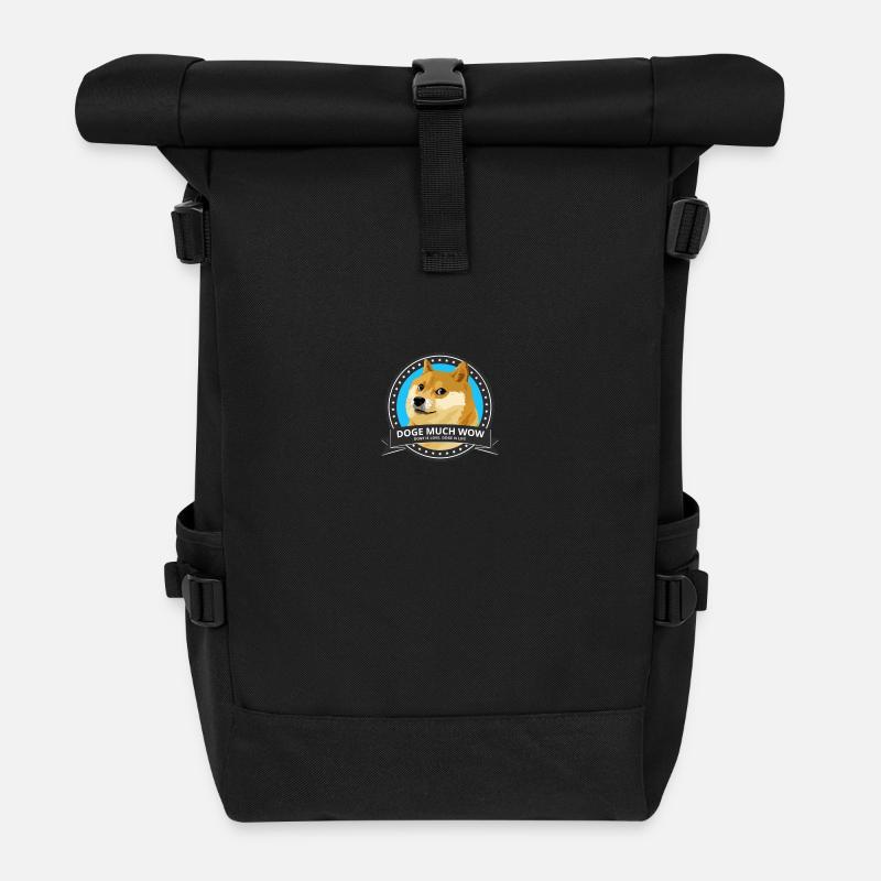 Doge merch - Roll Top Backpack - black