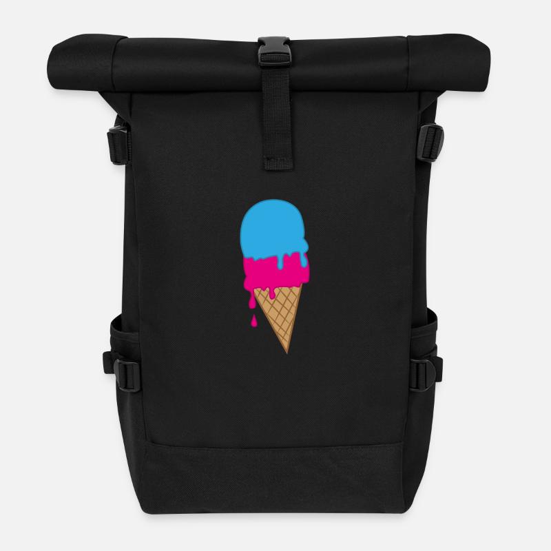 ice-cream - Sac à dos roll top - noir