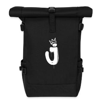 J - Roll Top Backpack - black - Front