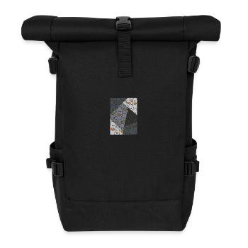 Seagulls T-Shirt - Bird Motif Seagulls Gift Idea - Roll Top Backpack - black - Front