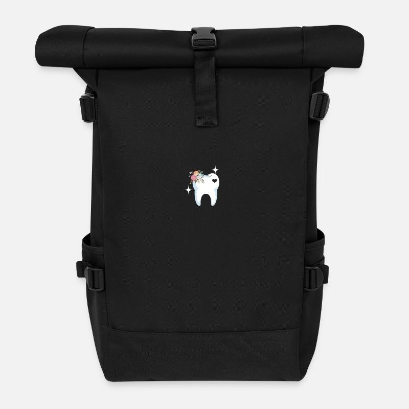 Dentiste cadeau de dent - Sac à dos roll top - noir