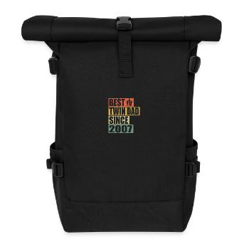 Zwillinge Vater Zwillingsvater seit 2007 - Rolltop Rucksack - Schwarz - Vorne
