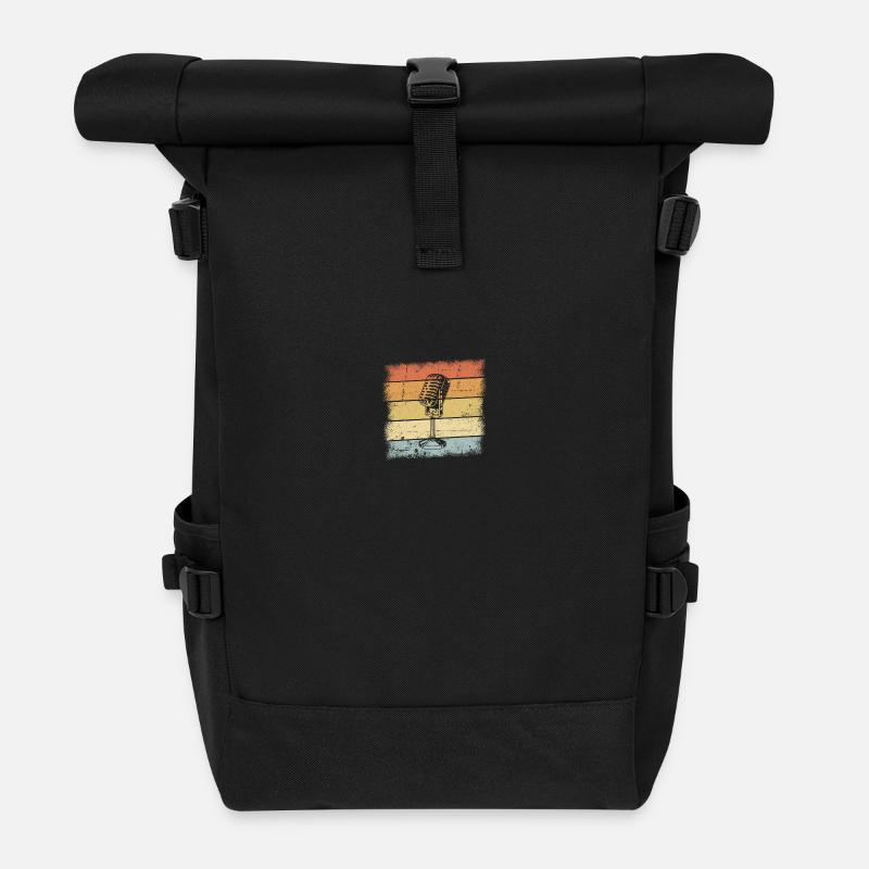 Sänger Geschenk - Rolltop Rucksack - Schwarz