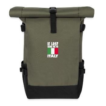 Drapeau de l’Italie - Sac à dos roll top - olive/noir - Devant