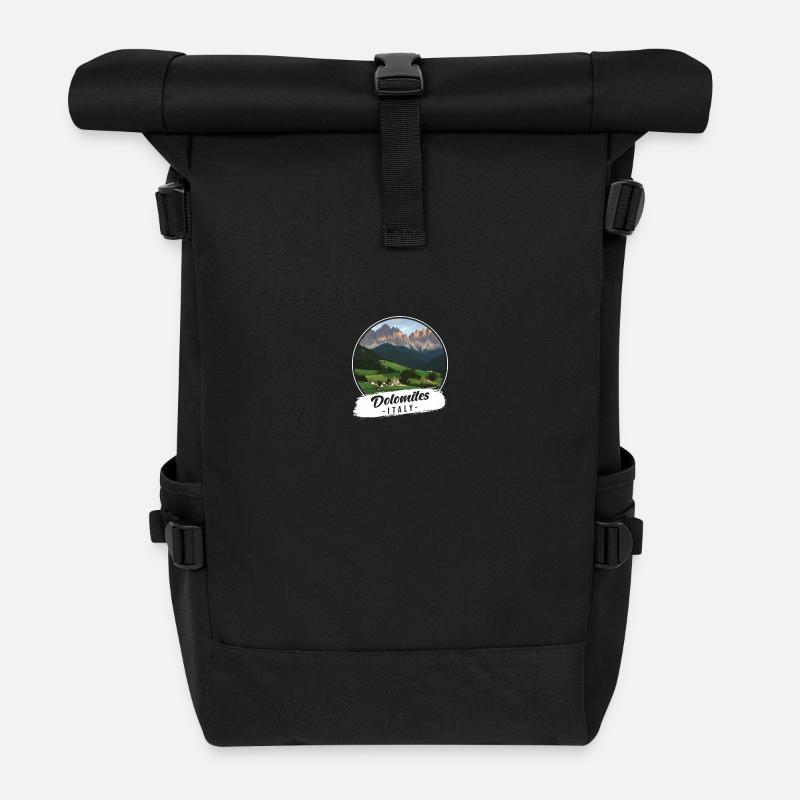 Dolomiten Italy Souvenir - Rolltop Rucksack - Schwarz