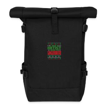 Artist Christmas Saying - Roll Top Backpack - black - Front