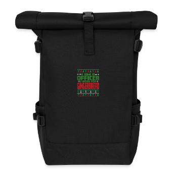 Officer Christmas Saying - Roll Top Backpack - black - Front