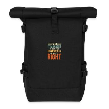 It Manager - Roll Top Backpack - black - Front