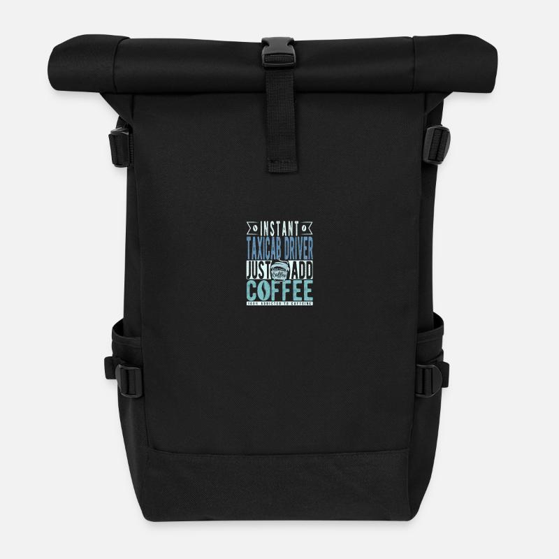 Café du chauffeur de taxi disant - Sac à dos roll top - noir