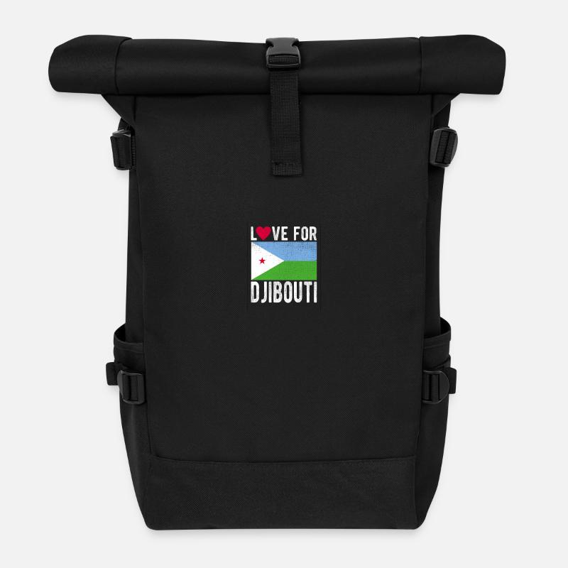 Djibouti Souvenir - Sac à dos roll top - noir