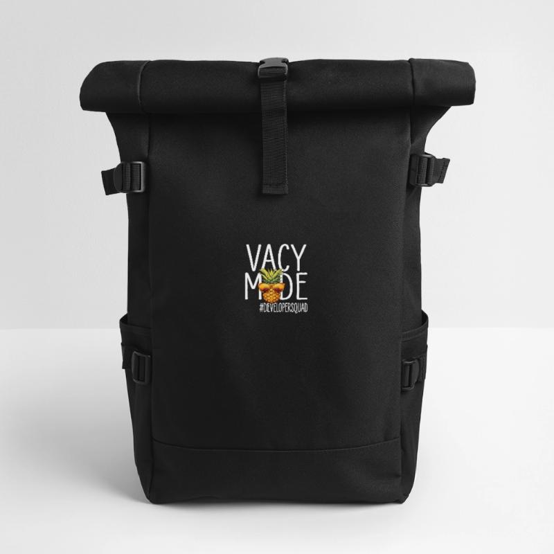 Developer Vacation Vacy Mode Developersquad Roll Top Backpack