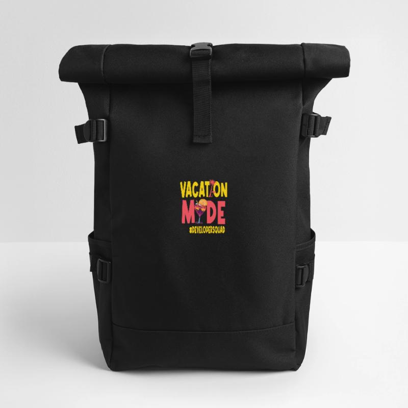 Developer Vacation Vacy Mode Developersquad Roll Top Backpack