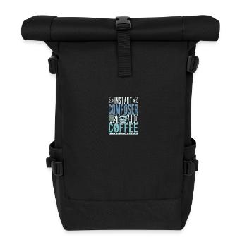 Instant Composer Just Add Coffee - Roll Top Backpack - black - Front