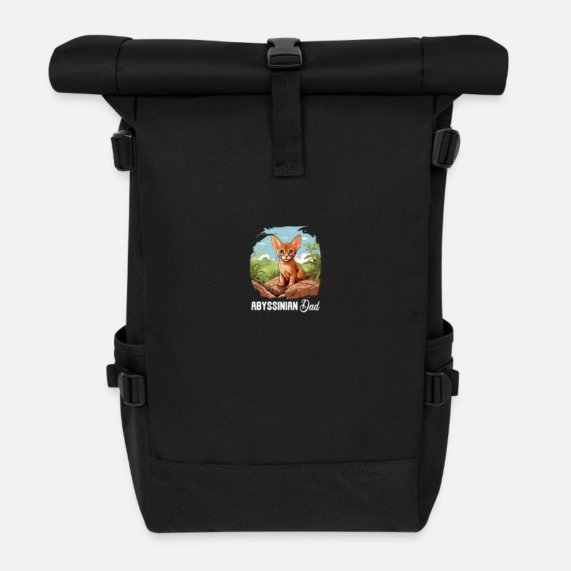 Chat d’Abyssinie Abessinierkatze - Sac à dos roll top - noir