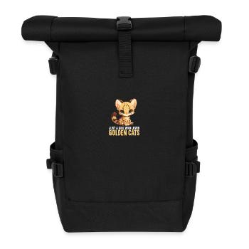 Chats dorés Chat doré - Sac à dos roll top - noir - Devant