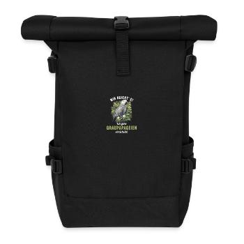 Graupapageien Graupapagei - Rolltop Rucksack - Schwarz - Vorne