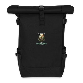 Allosaurier Allosaurus - Rolltop Rucksack - Schwarz - Vorne