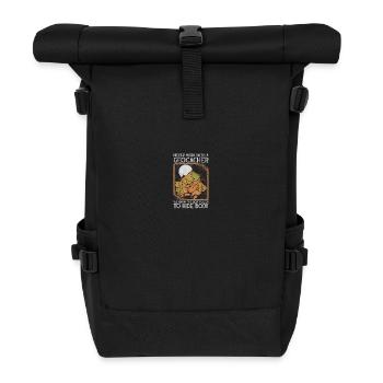 Geocaching Geo Caching Geocacher - Rolltop Rucksack - Schwarz - Vorne