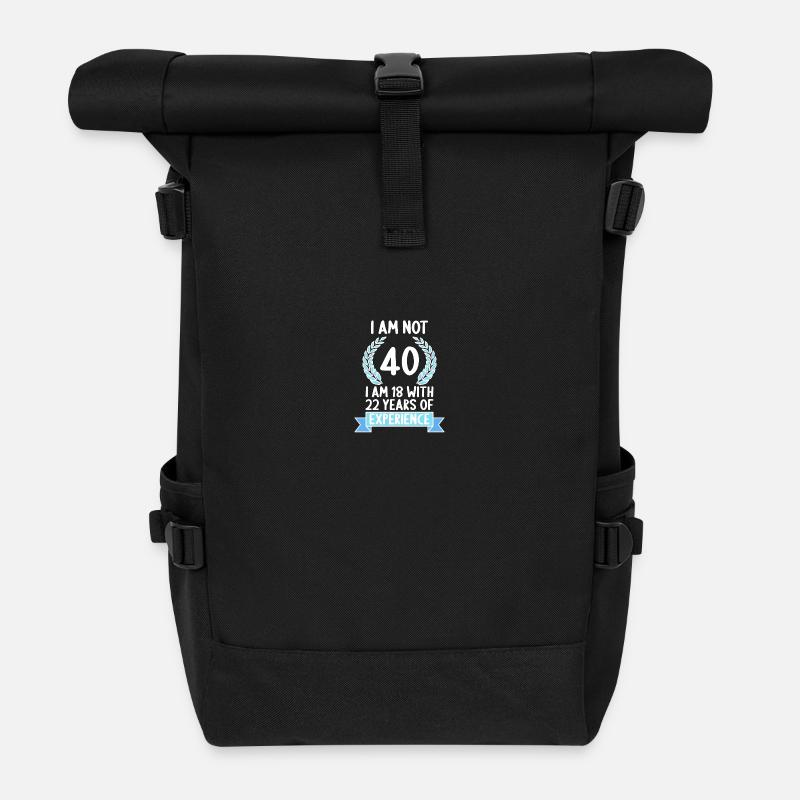 40 anni 40 anni 40 anni 40 anni - Zaino Rolltop - nero